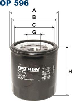 Filtron OP596 - Oil Filter parts5.com