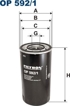 Filtron OP592/1 - Φίλτρο λαδιού parts5.com