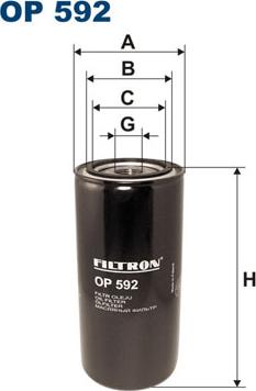 Filtron OP592 - Olajszűrő parts5.com