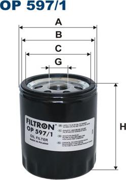 Filtron OP597/1 - Filter za ulje parts5.com