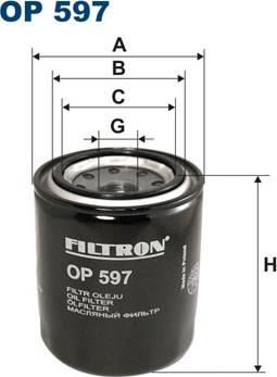 Filtron OP597 - Filtro de aceite parts5.com