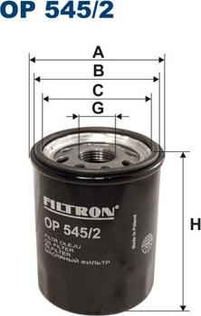 Filtron OP545/2 - Filter za ulje parts5.com