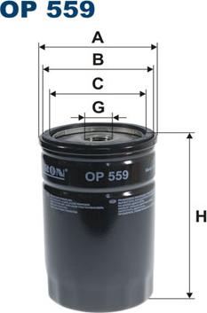 Filtron OP559 - Oil Filter parts5.com