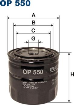 Filtron OP550 - Oil Filter parts5.com