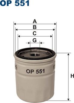 Filtron OP551 - Filtar za ulje parts5.com