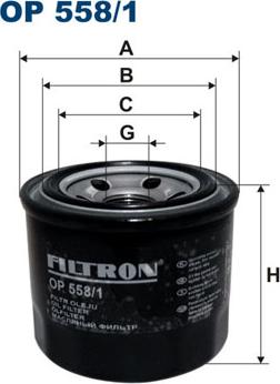 Filtron OP558/1 - Filtre à huile parts5.com