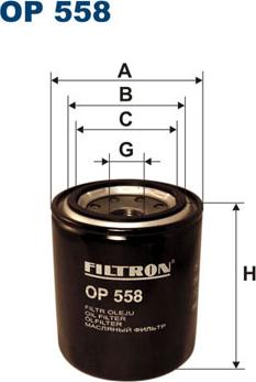 Filtron OP558 - Olejový filter parts5.com