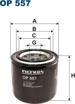 Filtron OP557 - Oil Filter parts5.com