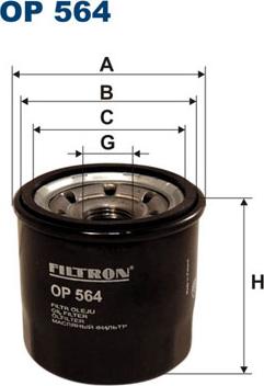 Filtron OP564 - Yağ filtresi parts5.com