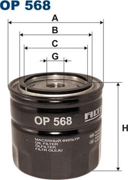 Filtron OP568 - Маслен филтър parts5.com