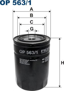 Filtron OP563/1 - Oil Filter parts5.com