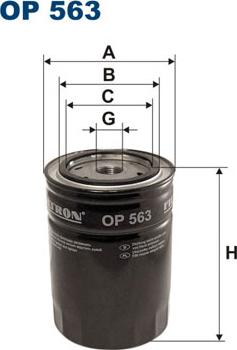 Filtron OP563 - Масляный фильтр parts5.com