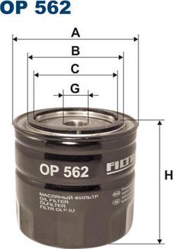 Filtron OP562 - Filtro de aceite parts5.com