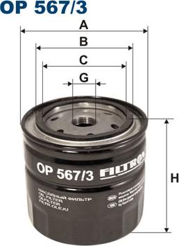 Filtron OP567/3 - Oil Filter parts5.com