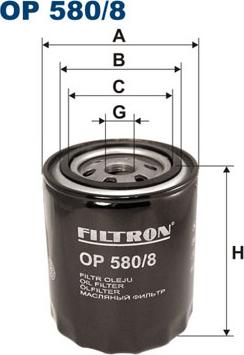 Filtron OP580/8 - Öljynsuodatin parts5.com