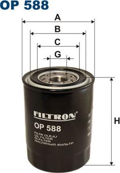 Filtron OP588 - Olajszűrő parts5.com