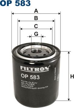 Filtron OP583 - Filtre à huile parts5.com