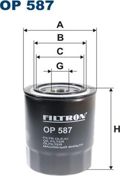 Filtron OP587 - Filtru ulei parts5.com