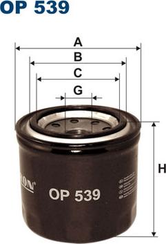 Filtron OP539 - Φίλτρο λαδιού parts5.com