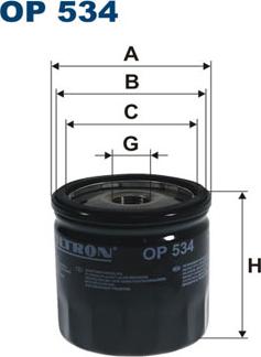 Filtron OP534 - Oil Filter parts5.com