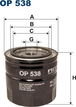 Filtron OP538 - Oil Filter parts5.com