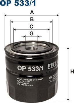 Filtron OP533/1 - Oil Filter parts5.com