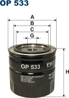 Filtron OP533 - Öljynsuodatin parts5.com