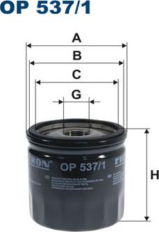 Filtron OP537/1 - Oil Filter parts5.com