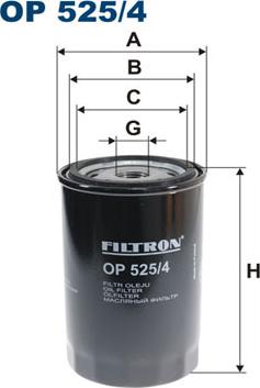 Filtron OP525/4 - Filtro de aceite parts5.com