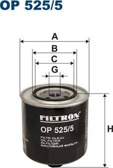 Filtron OP525/5 - Filtro de aceite parts5.com