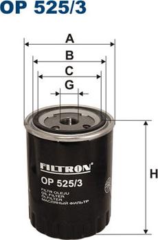 Filtron OP525/3 - Filtro de aceite parts5.com