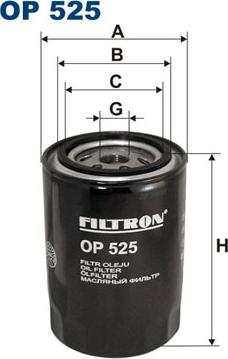 Filtron OP525 - Filtro de aceite parts5.com