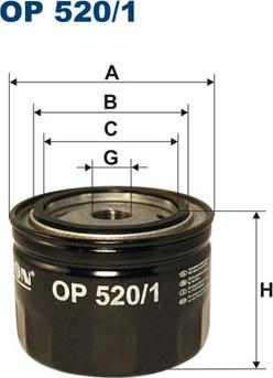 Filtron OP520/1 - Маслен филтър parts5.com