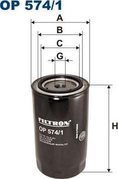 Filtron OP574/1 - Öljynsuodatin parts5.com