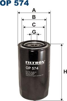 Filtron OP574 - Oil Filter parts5.com