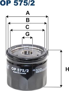 Filtron OP575/2 - Olajszűrő parts5.com