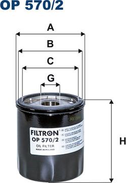 Filtron OP570/2 - Filtru ulei parts5.com