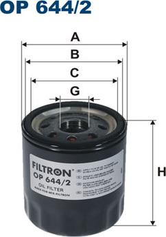 Filtron OP644/2 - Olajszűrő parts5.com