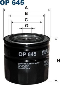 Filtron OP645 - Filtro de aceite parts5.com