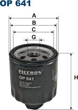 Filtron OP641 - Oljni filter parts5.com