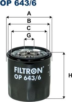 Filtron OP643/6 - Ölfilter parts5.com