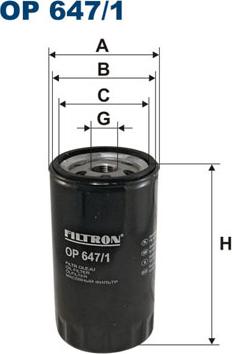 Filtron OP647/1 - Filtar za ulje parts5.com