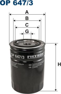 Filtron OP647/3 - Öljynsuodatin parts5.com