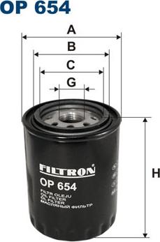 Filtron OP654 - Filtru ulei parts5.com