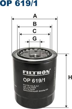 Filtron OP619/1 - Маслен филтър parts5.com