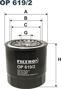 Filtron OP619/2 - Filtre à huile parts5.com