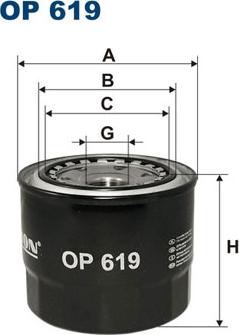 Filtron OP619 - Oil Filter parts5.com