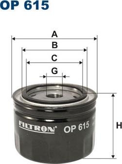 Filtron OP615 - Filtru ulei parts5.com