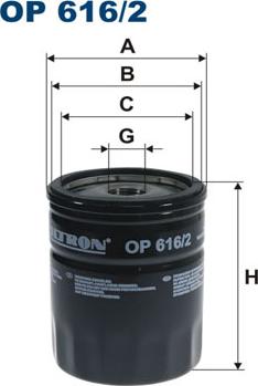 Filtron OP616/2 - Маслен филтър parts5.com