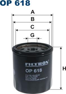 Filtron OP618 - Filtru ulei parts5.com